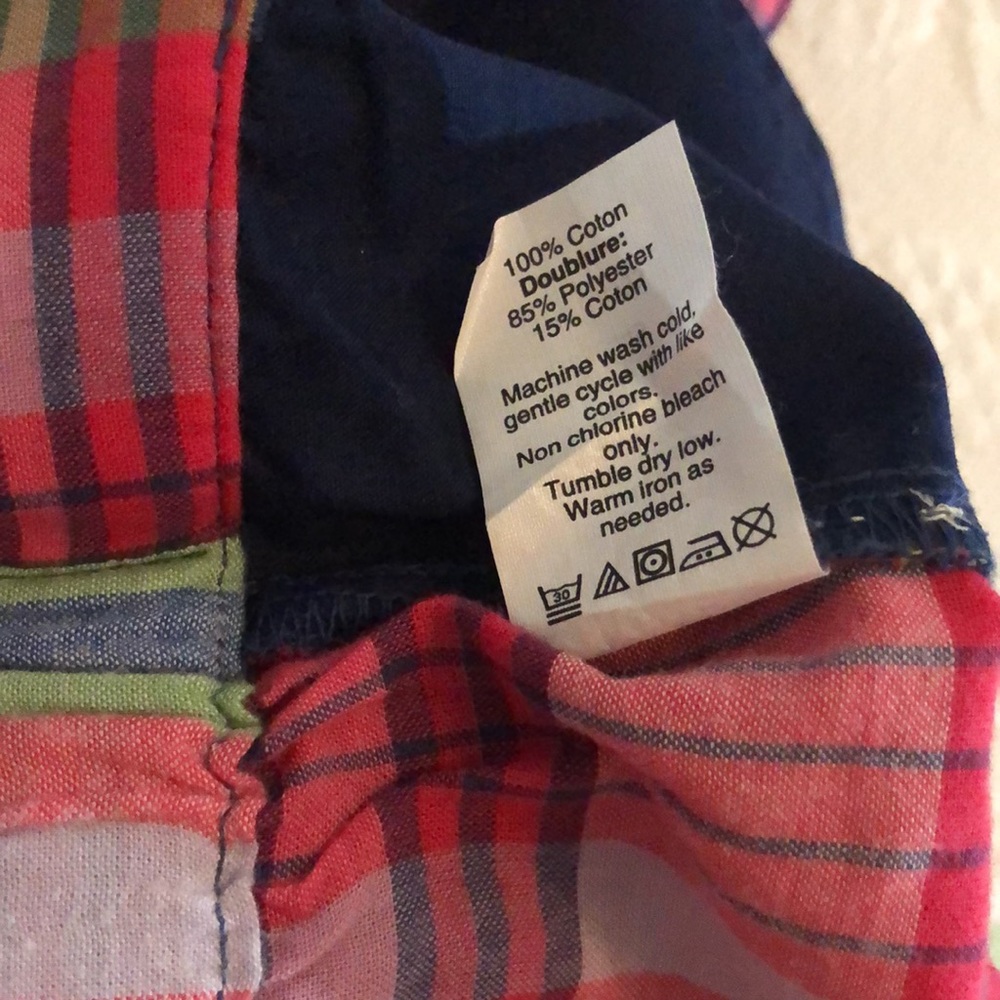 J-Crew multicolor plaid shorts with tie. - Picture 10 of 13